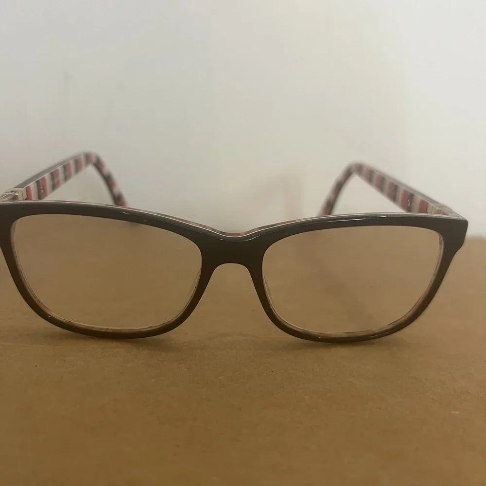 KATE SPADE Frames W Case NEW YORK CALLEY 807 BLACK RED PINK  So Happy To See You - Picture 2 of 16